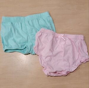 Bundle Of 2 Diaper Covers Pinl & Green 6 Monthz